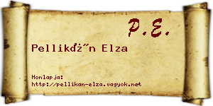 Pellikán Elza névjegykártya